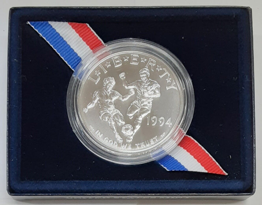1994-D World Cup USA Commemorative UNC Dollar in Original Mint Packaging