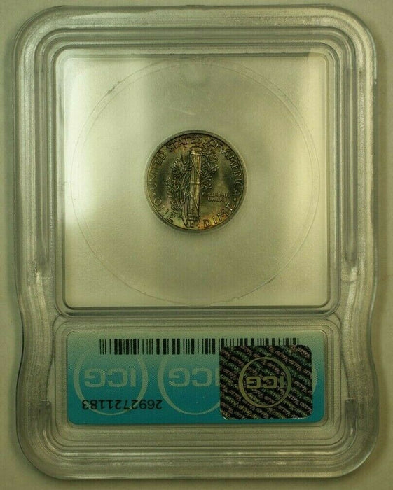 1945 Silver Mercury Dime 10c Coin ICG MS-65 KKK (Toned)