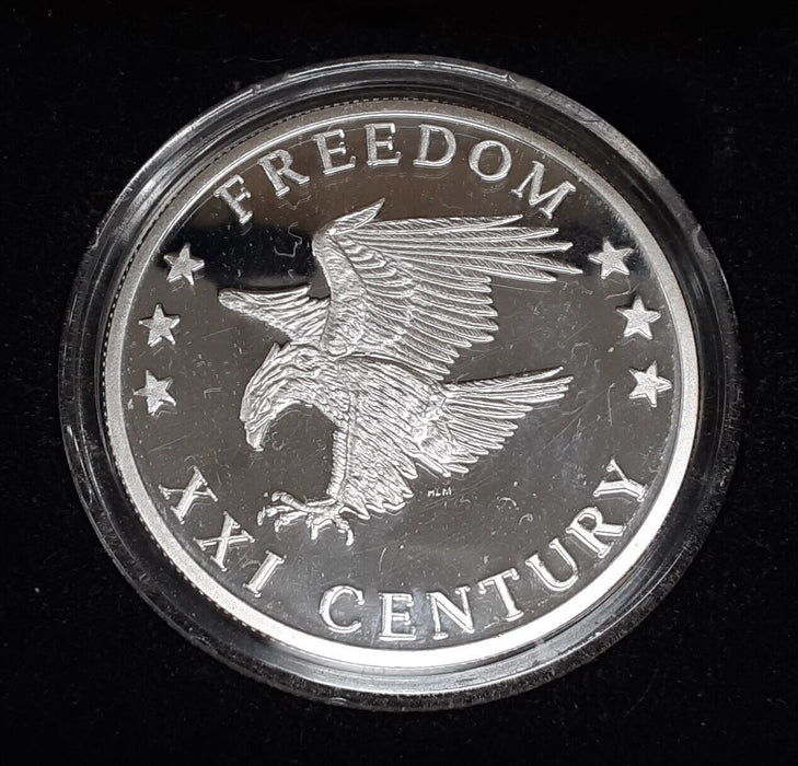 21st Century Mint .999 Fine Silver 1 Troy Oz Gem Proof Round - in Case