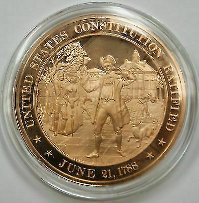 Bronze Proof Medal United States Constitution Ratified June 21, 1788