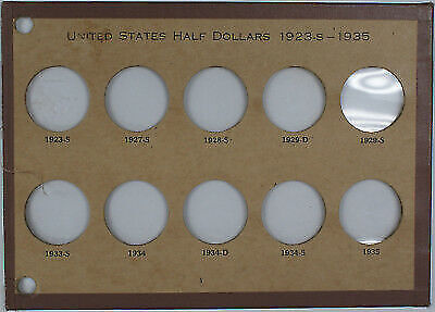 Wayte Raymond No. 365-C Empty US Half Dollars 1923s -1935 Coin Page