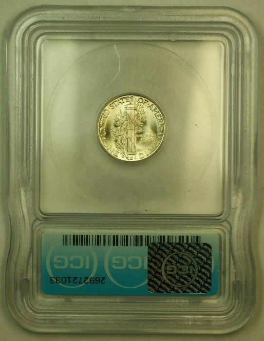 1945-D Silver Mercury Dime 10c Coin ICG MS-65 H (FB IOO)