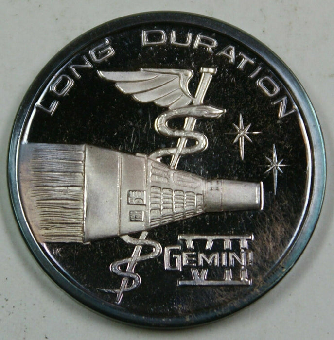 Gemini 7 Commemorative Silver Medal, Honoring History of American Men in Space