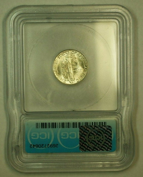 1943 Silver Mercury Dime 10c Coin ICG MS-65 (2K)