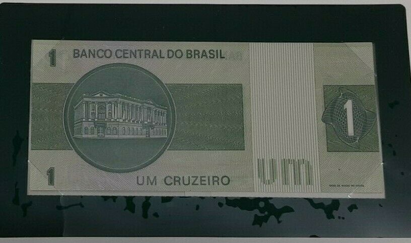 1982 Brazil One Cruzeiro Banknote Crisp Uncirculated in Stamped Envelope