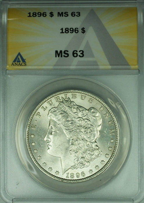 1896 Morgan Silver Dollar $1 Coin ANACS MS-63  (45)