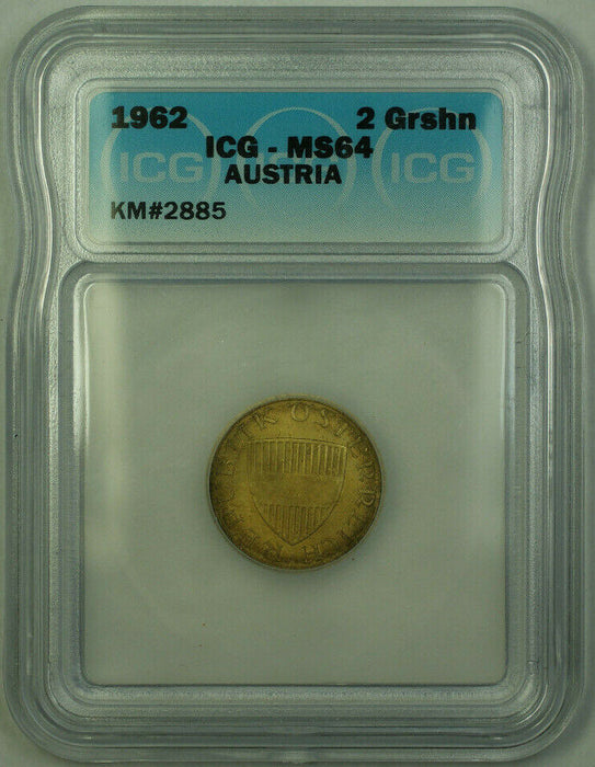 1962 Austria 50 Groschen Coin ICG MS-64 KM 2885