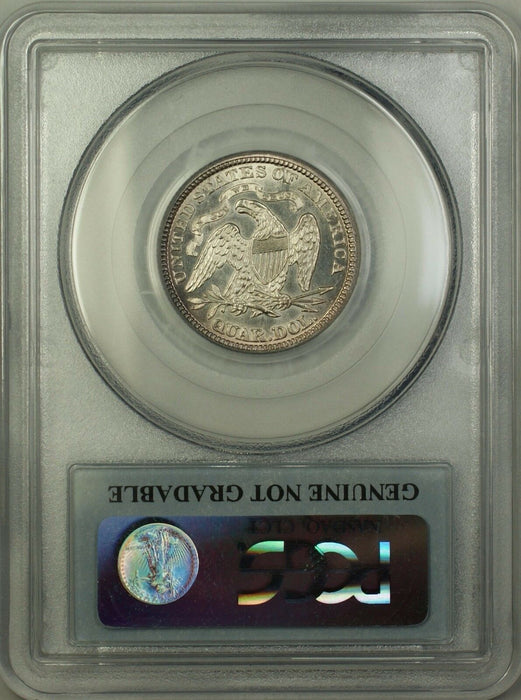 1875 Seated Liberty Silver Quarter Coin PCGS Genuine Lightly Toned (Choice BU)TW