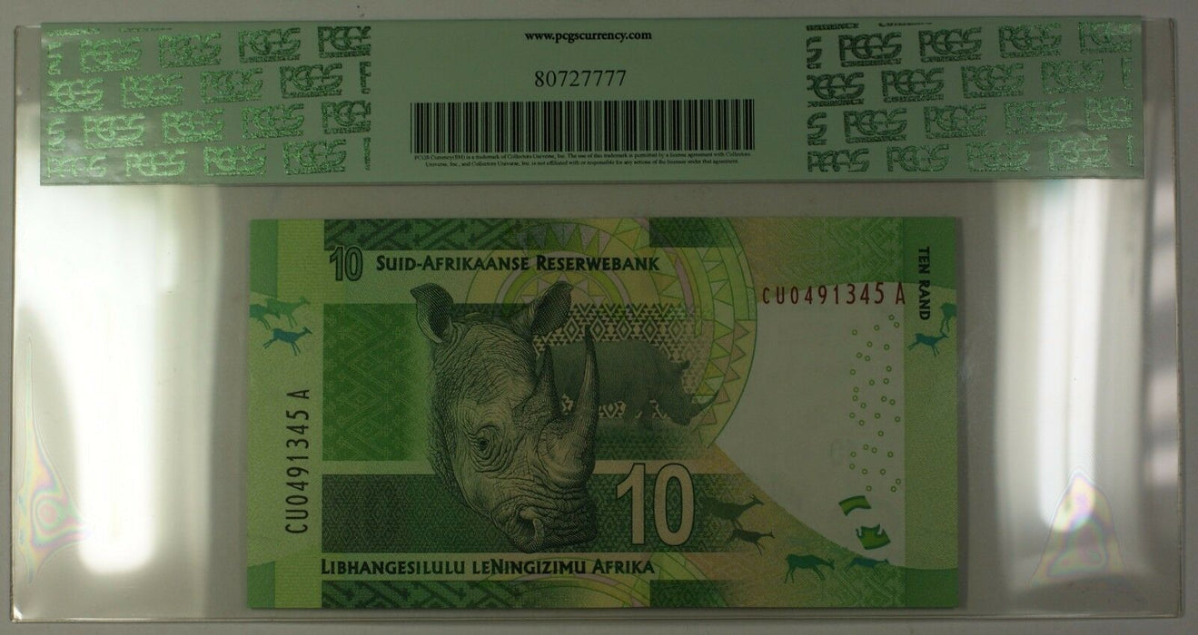 (2013-16) ND South Africa Mandela 10 Rand Note SCWPM# 138 PCGS Superb Gem 68 PPQ