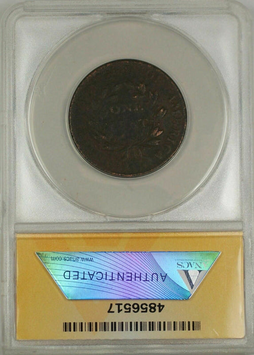1802 Copper Large Cent 1c Coin ANACS VG-8 Details Corroded (B)