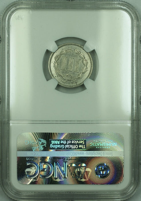1869 3c Three Cent Nickel US Pattern Proof Coin J-676 NGC PF-63+ WW