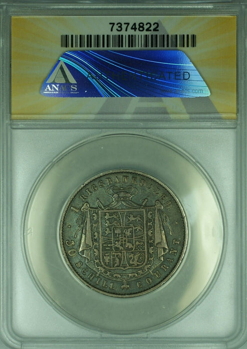 1847-VS Denmark Rigsbankdaler Silver Coin King Christian VIII  ANACS VF-35 (WB3)