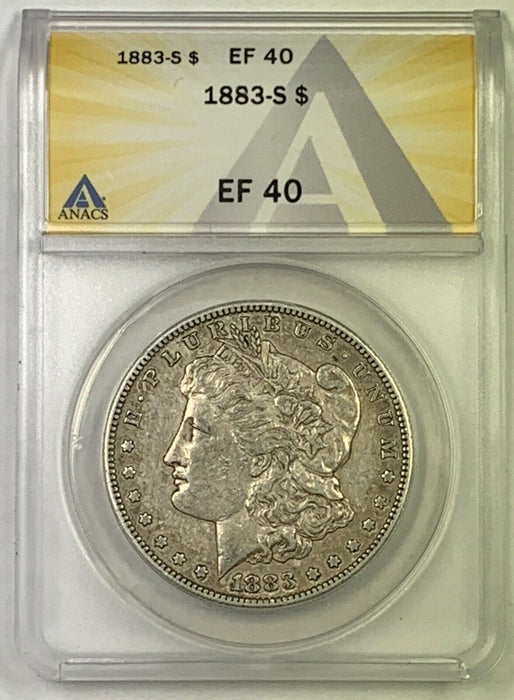 1883-S Morgan Silver Dollar $1 Coin ANACS XF 40 Better Coin