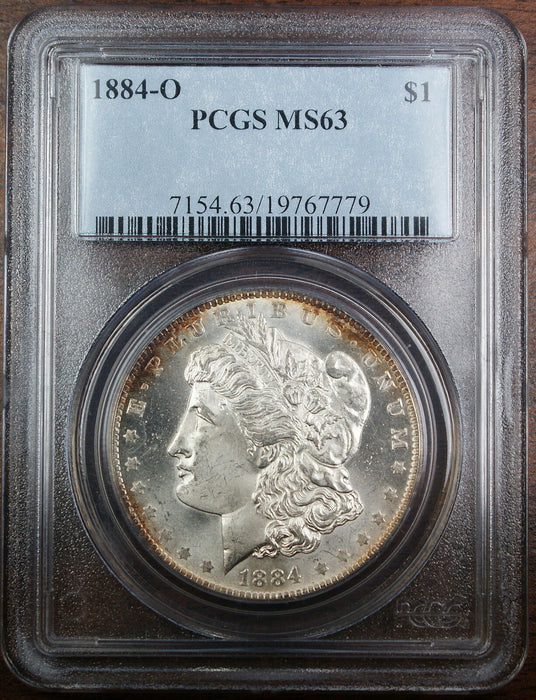 1884-O Morgan Silver Dollar Coin, PCGS MS-63 Blob O, Shaddow