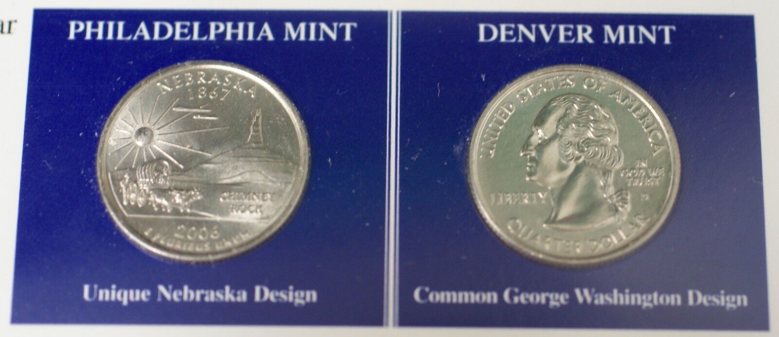 Nebraska 2006 P&D Quarter for Anniversery of Statehood Bonus Stamp