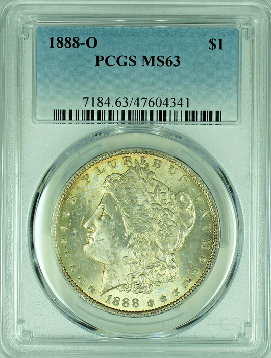 1888-O Morgan Silver Dollar Toned PCGS MS 63 47