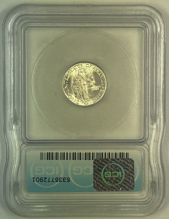 1945-D Mercury Silver Dime 10c Coin ICG MS 65 FB (54)