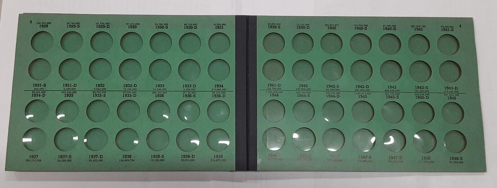 Meghrig Empty Album for Lincoln Cents 1909VDB-1948S Green Album G2 - Used