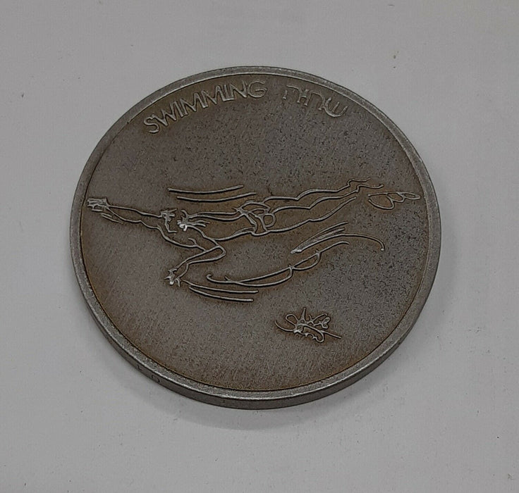 Sport in Israel Swimming 38mm Medal in Folder