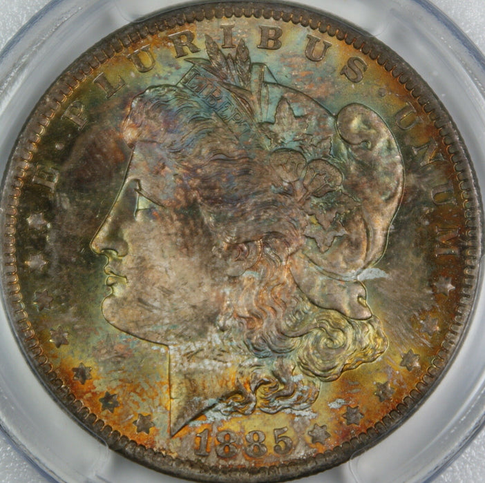 1885-O Morgan Silver Dollar, PCGS MS-65, Strong Toning,