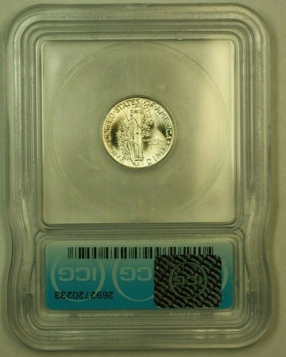 1942 Silver Mercury Dime 10c Coin ICG MS-65 B