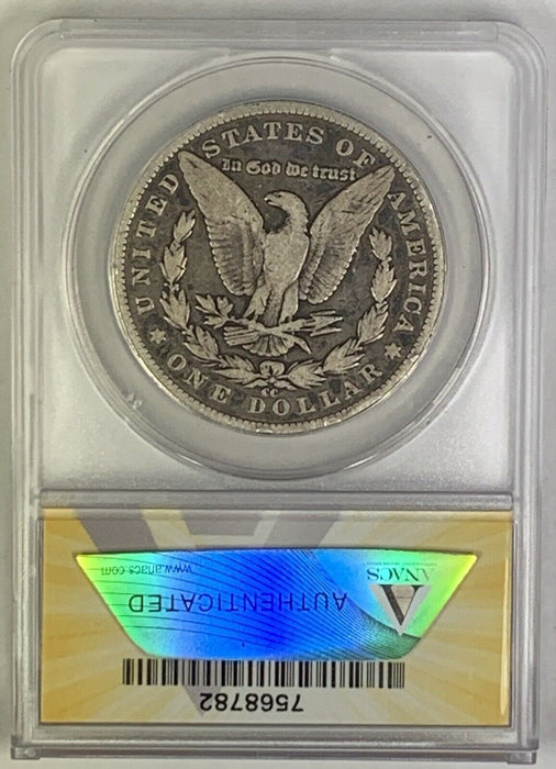1891-CC Morgan Silver Dollar $1 Coin ANACS VG 8 Details