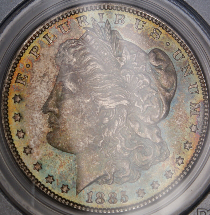 1885 Morgan Silver Dollar, PCGS MS-63, Beautifully Toned