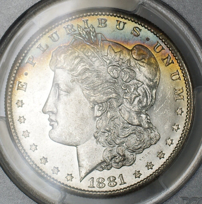 1881-S Morgan Silver Dollar $1 Coin PCGS MS-63 Toned (Tb)