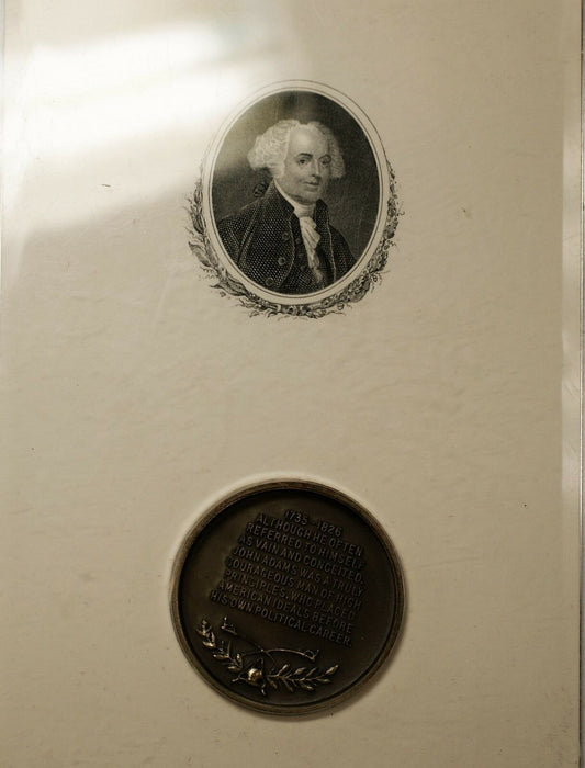 John Adams Engraving and Sterling Silver 1 Ozt Medal American Banknote