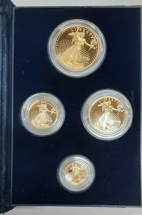 2000 American Eagle Gold 4 Coin Set Proof Coins in US Mint Box w/COA