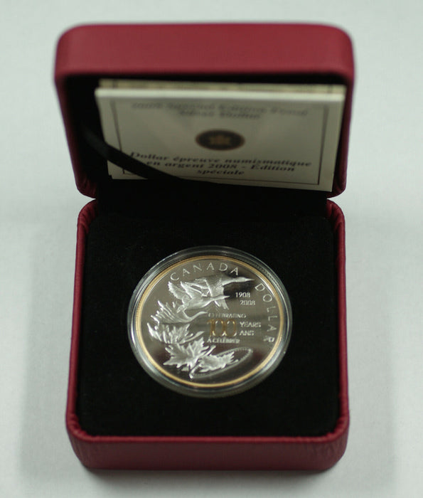2008 Canada Proof Silver Dollar Special Edition 100 Year Anniversary