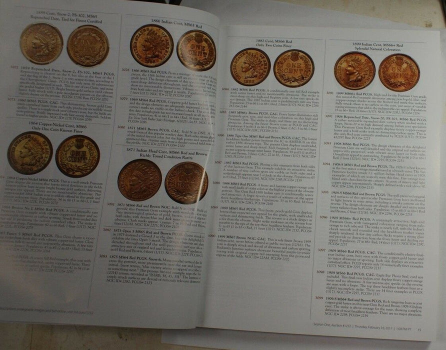 Heritage US Coin Auction Catalog "Long Beach" Feb. 16-17 & 19 2017 RSE B8