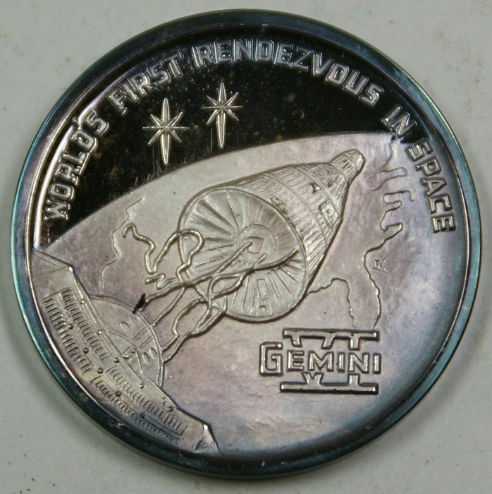 Gemini 6 Commemorative Silver Medal, Honoring History of American Men in Space