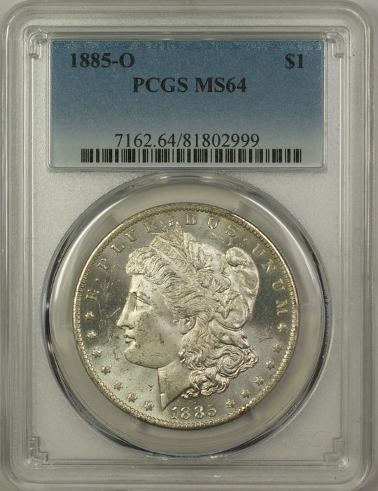 1885-O Morgan Silver Dollar $1 Coin PCGS MS-64 Semi Proof-Like (14)