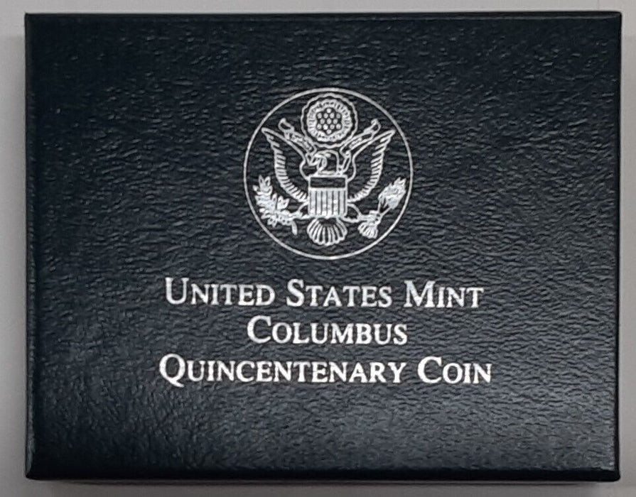 1992-D Christopher Columbus Commemorative $1 Dollar Coin UNC US Mint Box & COA