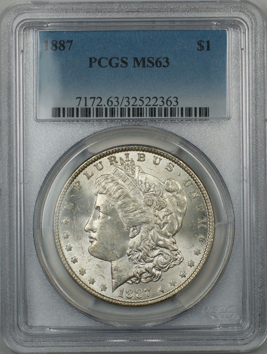 1887 $1 Morgan Silver Dollar PCGS MS-63 5A Better Coin