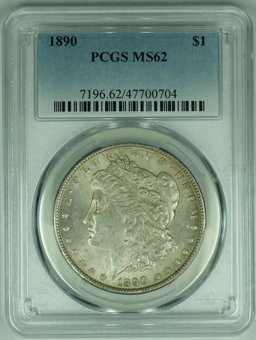 1890 Morgan Silver $1 Dollar Coin PCGS MS 62+ (8) C