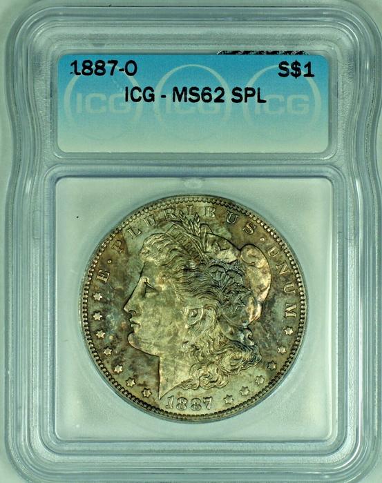 1887-O Morgan Silver Dollar Semi-Proof Like Toned $1 Coin ICG MS 62 (23)