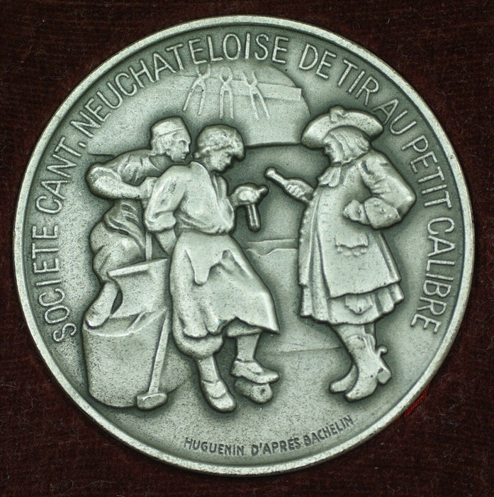 ND Neuchatel Switzerland Silver Swiss Shooting Medal R1021b in Original Case