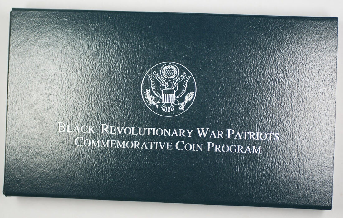 1998 Black Revolutionary War Patriots Commemorative 2 Coin Proof & UNC Set DGH