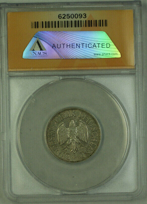 1957-F West Germany 1 Mark Coin ANACS AU 55