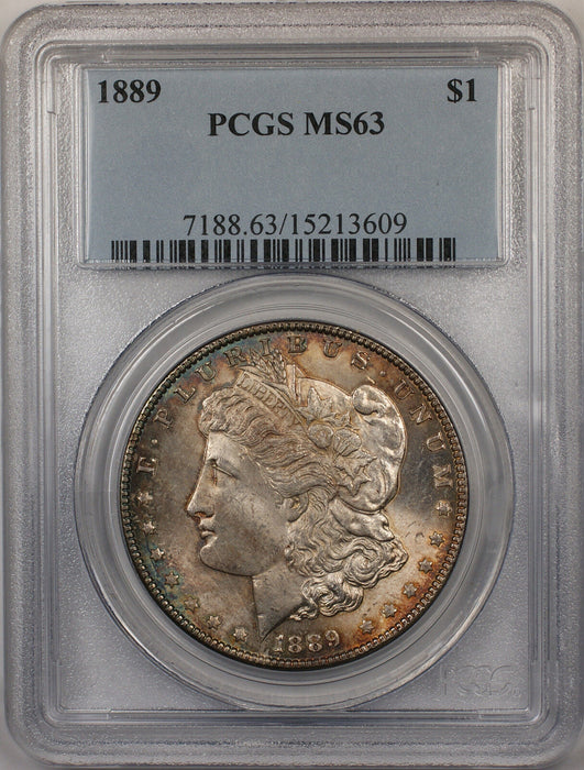 1889 Morgan Silver Dollar $1 Coin PCGS MS-63 Toned Better Coin (BR-22 D)