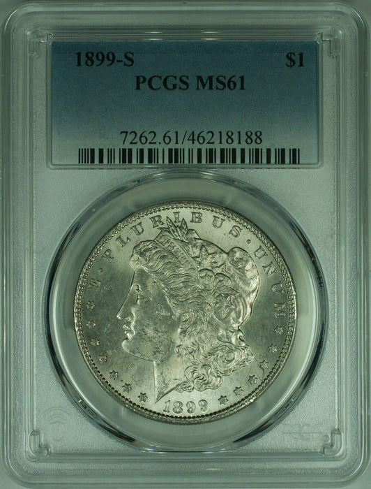 1899-S Morgan Silver Dollar Coin PCGS MS-61  (47)