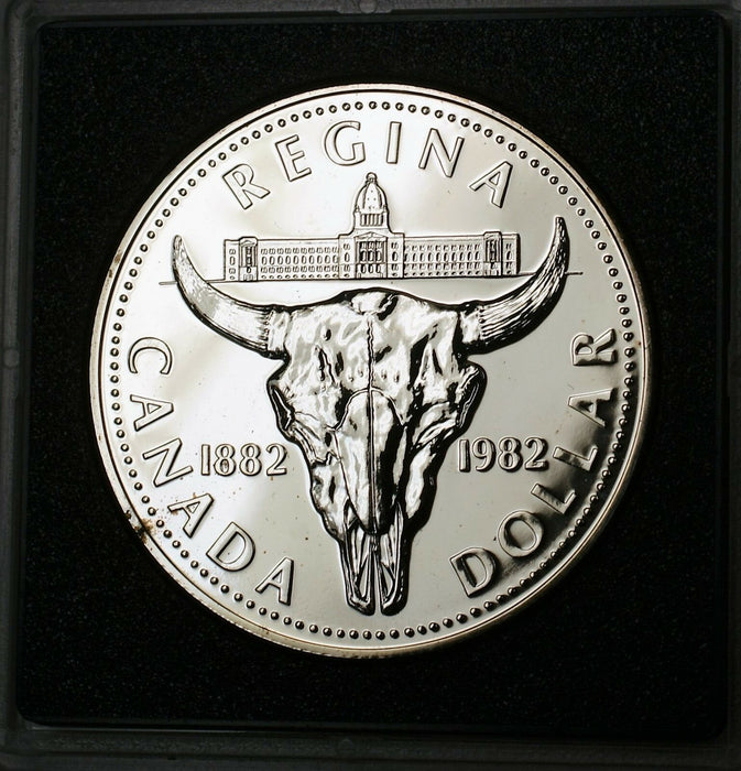 1982 Canada $1 Commemorative Proof Like Coin Regina Centennial Royal Mint