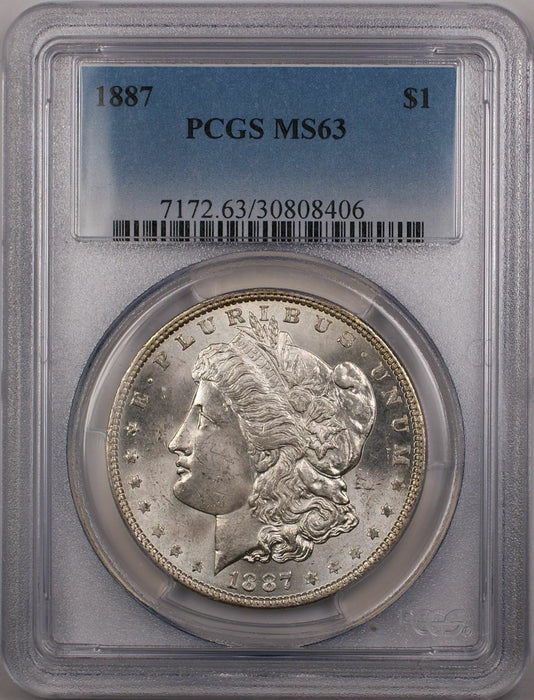 1887 VAM-11 Morgan Silver Dollar $1 Coin PCGS MS-63 (3F)