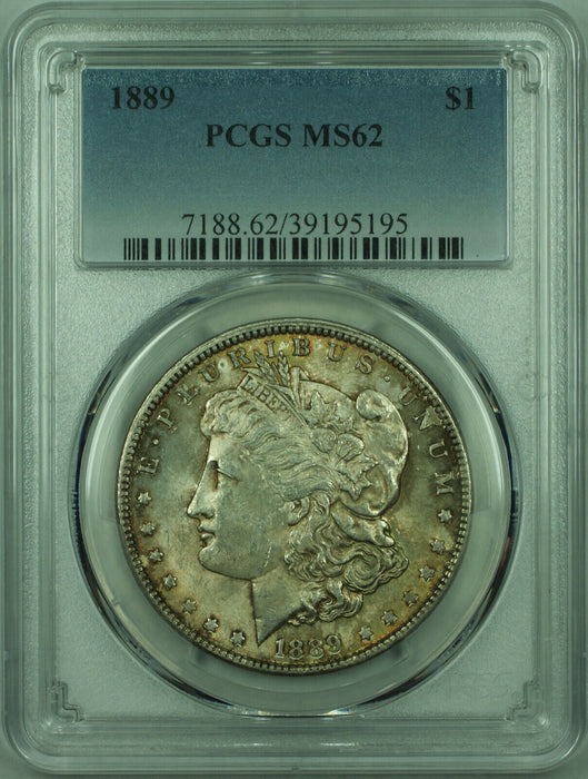 1889 Morgan Silver Dollar $1 Coin PCGS MS-62 Toned (27)