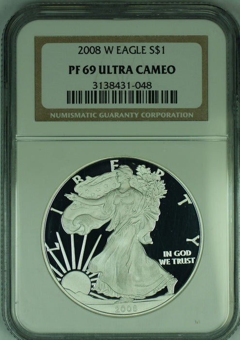 2008-W American Proof Silver Eagle $1 NGC PF 69 Ultra Cameo (49)