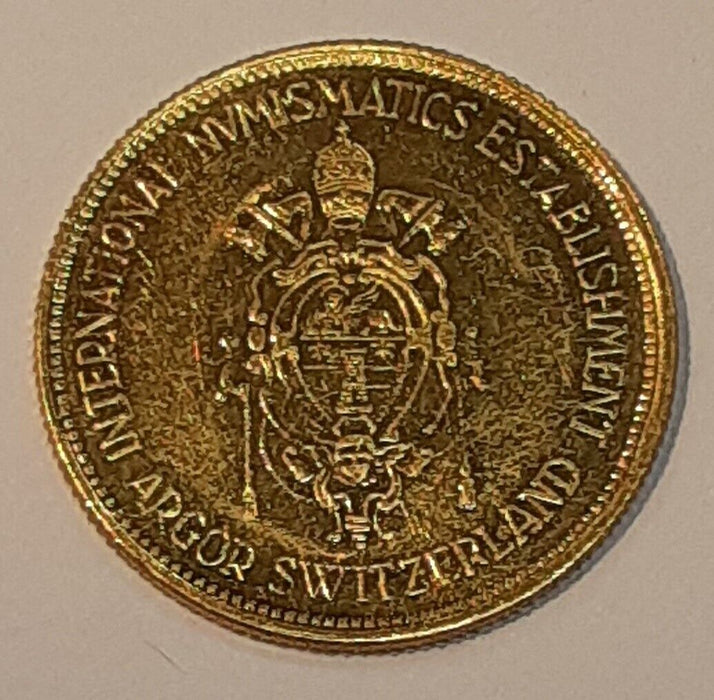 ND Medal of Pope John XXIII Gold Proof-Like From INE-Argor, Switzerland