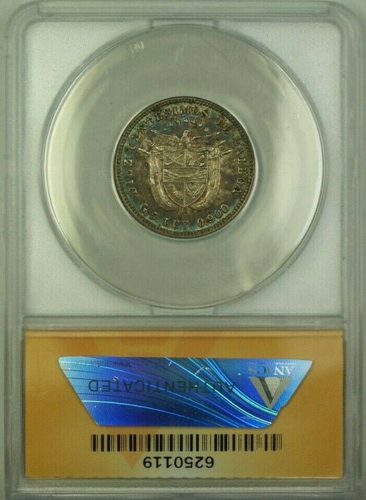 1904 Panama 10 Centésimos Coin ANACS AU 50