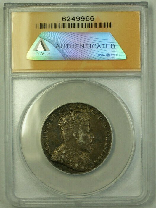 1909 Canada Newfoundland 50 Cents Half Dollar Silver Coin ANACS AU-53